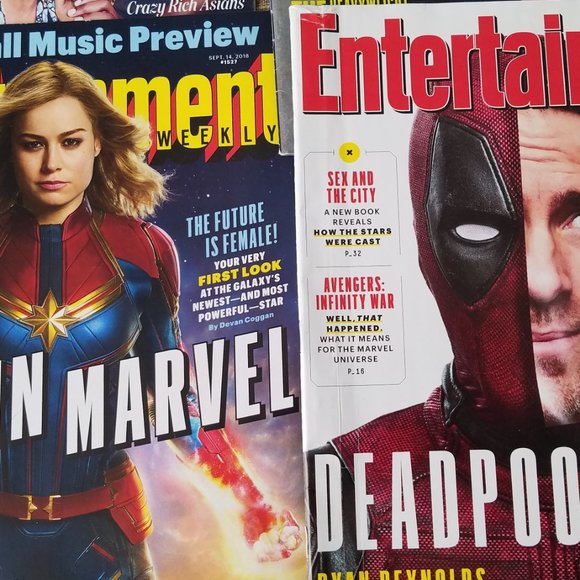 Entertainment Weekly Lot of 6, Avengers, Captain Marvel Deadpool 2 Black Panther - Picture 7 of 8